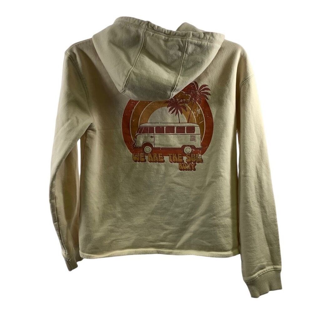 Roxy Beige Zip Up Hoodie Jacket Size S - Picture 2 of 10